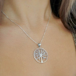 Ciondolo albero della vita, gioielli dell&#39;albero genealogico della vita, collana con ciondolo mini albero della vita, collana dell&#39;albero genealogico, ciondolo dell&#39;albero dell&#39;inizio della vita
