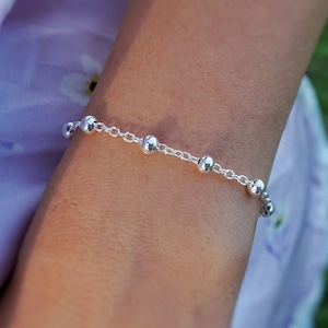 Beaded Bracelet With Cross, Women&#39;s Rosary Bracelet in 925 Silver,Catholic Bracelet Gift,Religious Bracelet. Prayer Bracelet,Cross Bracelet.