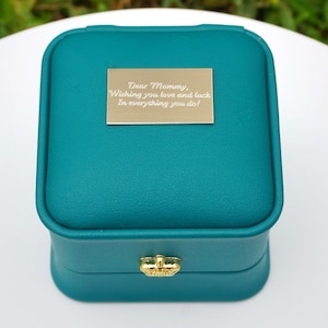 Personalized Engagement Ring Box, Ring Box Custom Engraving, Engraved Ring Box For Her, Wedding Ring Box, Gift Ring Box, Proposal Ring Box