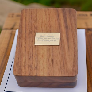 Handmade Proposal Box, Rotating Engagement Ring Box, Personalized Ring Box, Slim Ring Box, Anniversary Gift, Wooden Ring Box~Ring Bearer Box