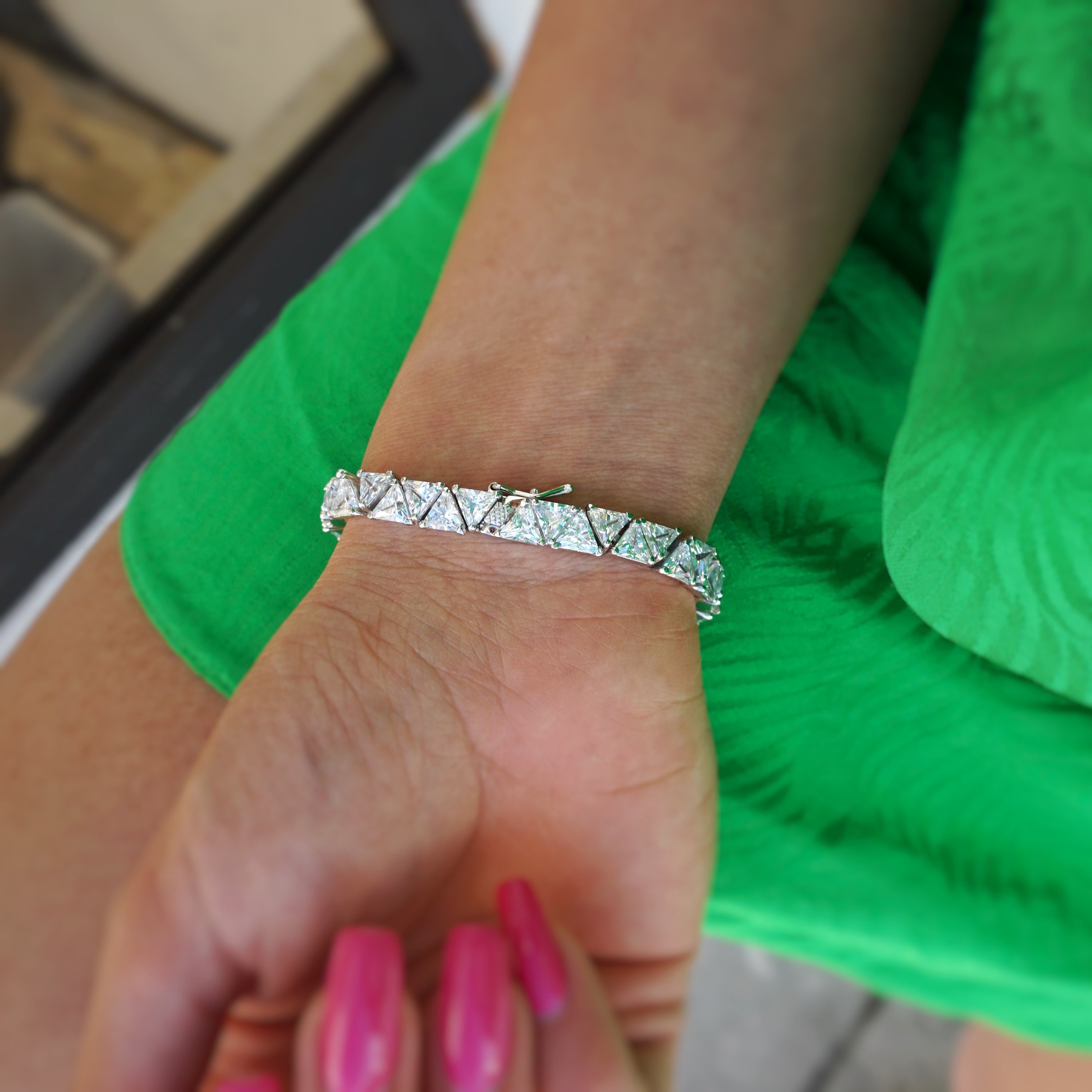 Wendalern Cubic Zirconia Tennis Bracelet Layered Crystal Cz Chain Bracelet Silver Tennis Chain Bracelet Diamond Round Bracelet Wedding Bridal Wendalern Cubic Zirconia Tennis Bracelet Layered Crystal Cz Chain Bracelet Silver Tennis Chain Bracelet Diamond Round Bracelet Wedding Bridal