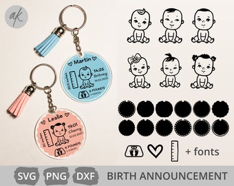 Download Birth Announcement Svg Etsy