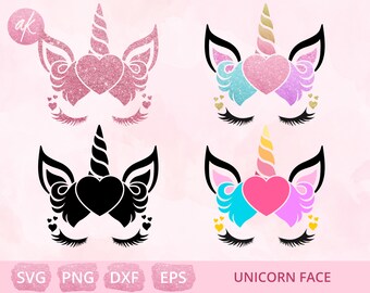 Download Unicorn Heart Svg Etsy