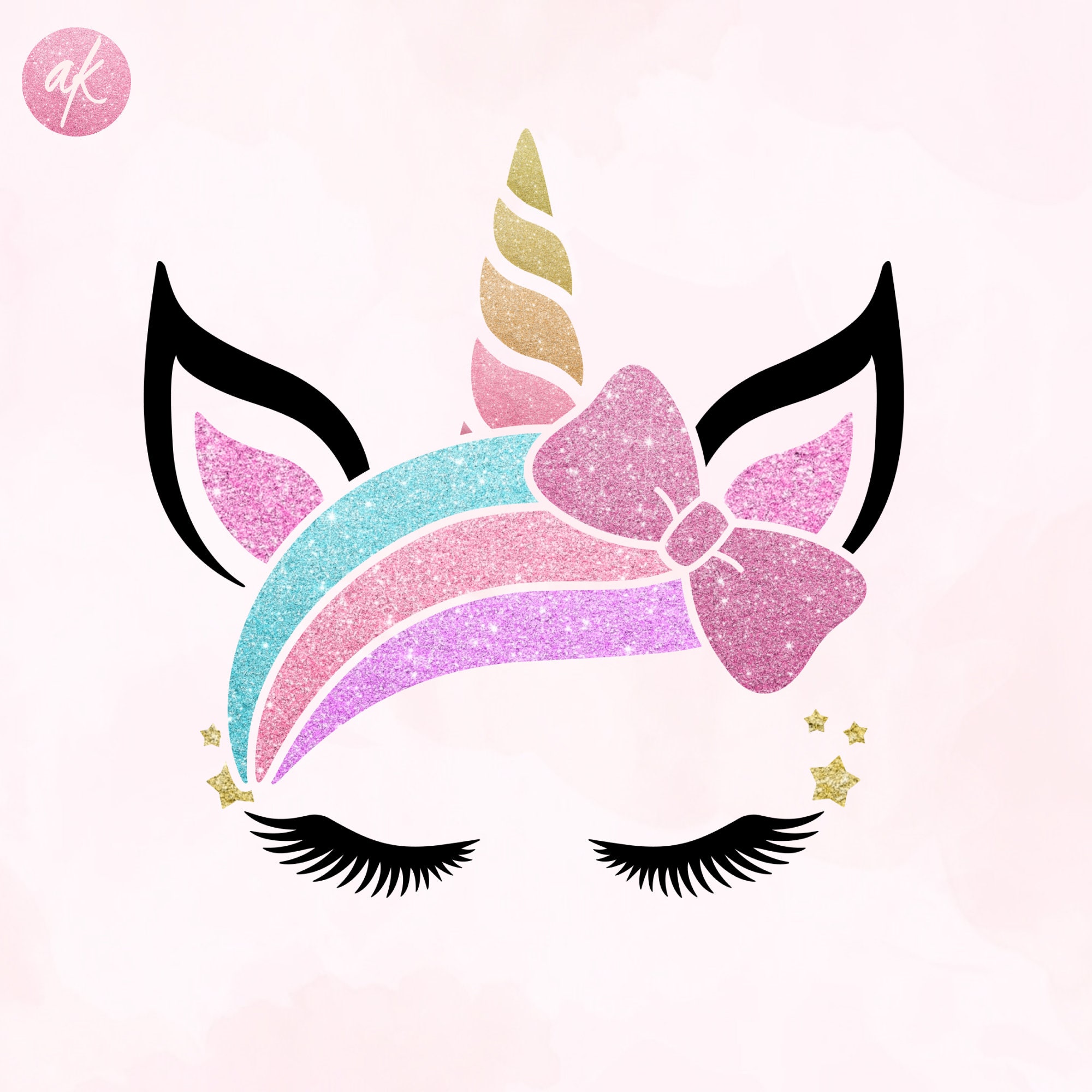 Einhorn Kopf Svg Einhorn Gesicht Svg Einhorn Svg-Datei für | Etsy