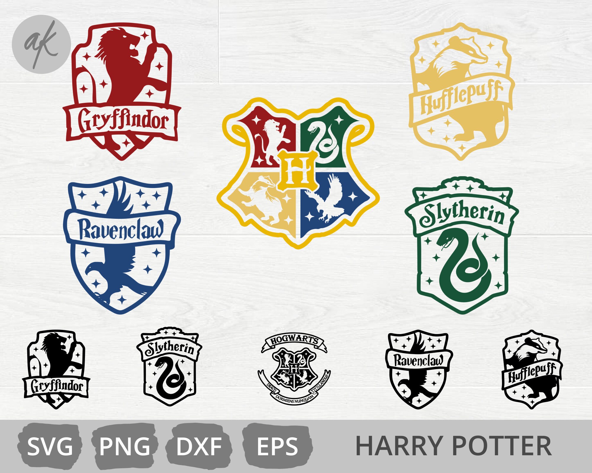 Hogwarts Gryffindor Slytherin Hufflepuff Ravenclaw Svg, Harry Potter …