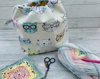 Handmade project bag for knitter, crocheters and crafters