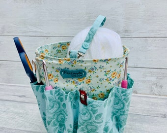 Beautiful handmade craft tote tool caddy