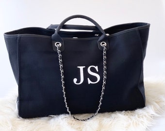 Personalised XL Shoulder Tote Bag | Womans Handbag | Beach Bag | Hand Bag | Canvas Bag | Gift For her | Bridesmaid Gift | Birthday Gift