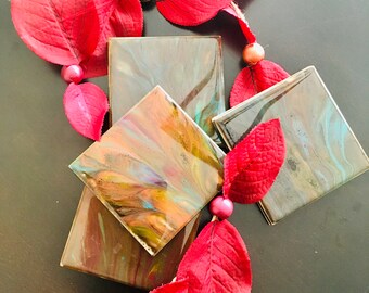 The leaves are falling! I love fall colors! (Set of 4)