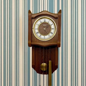 Dugena Mechanical Pendulum Wall Clock with two Weights and Pendulum, West Germany 1970s, Wall Decor, Fully Operational Vintage Condition
