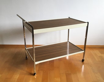 Serving cart Opal 70s serving tray Mid century coffee table Bar trolley