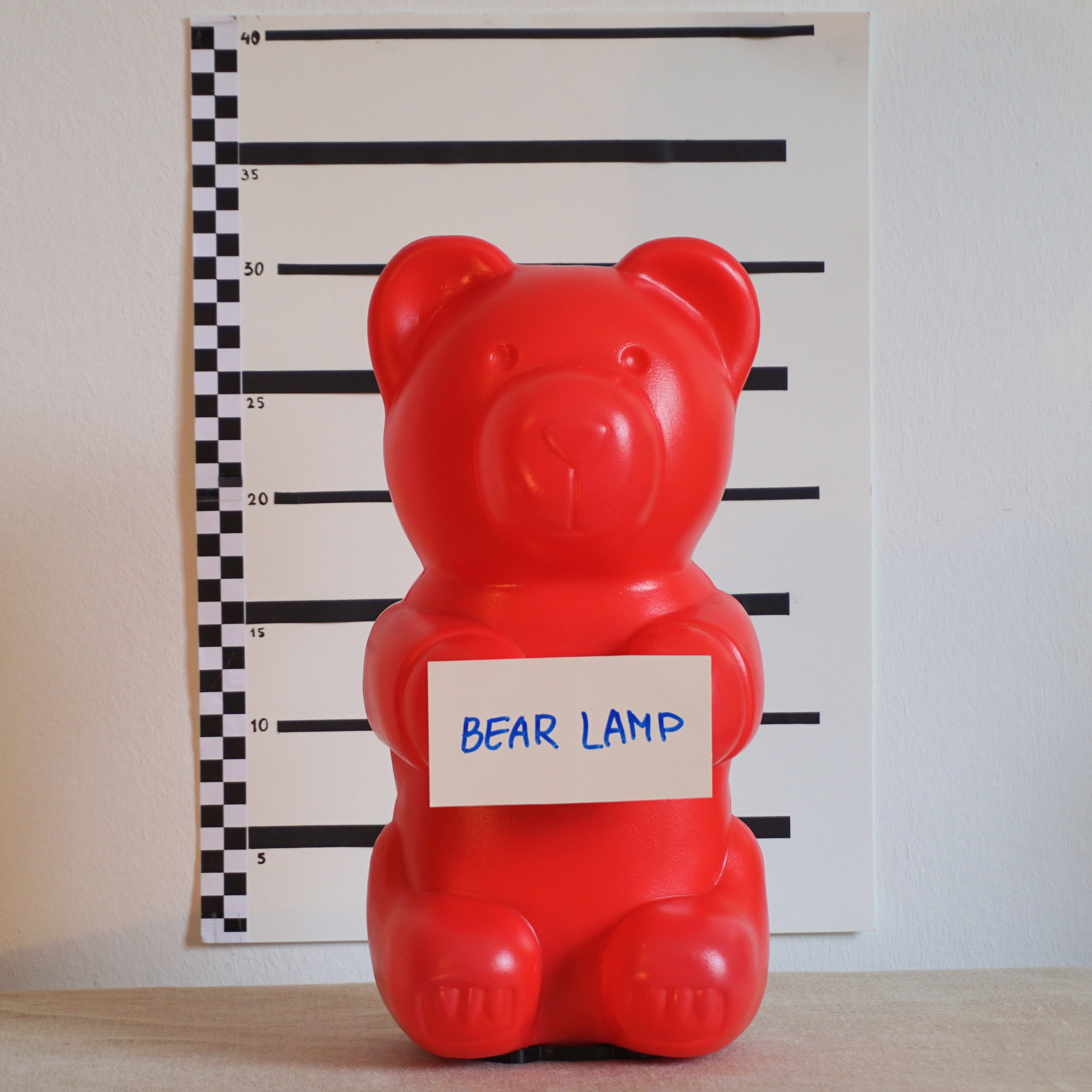 Gummy Bear Lamp Red / Vintage 90s Plastic Night Lamp -  Israel