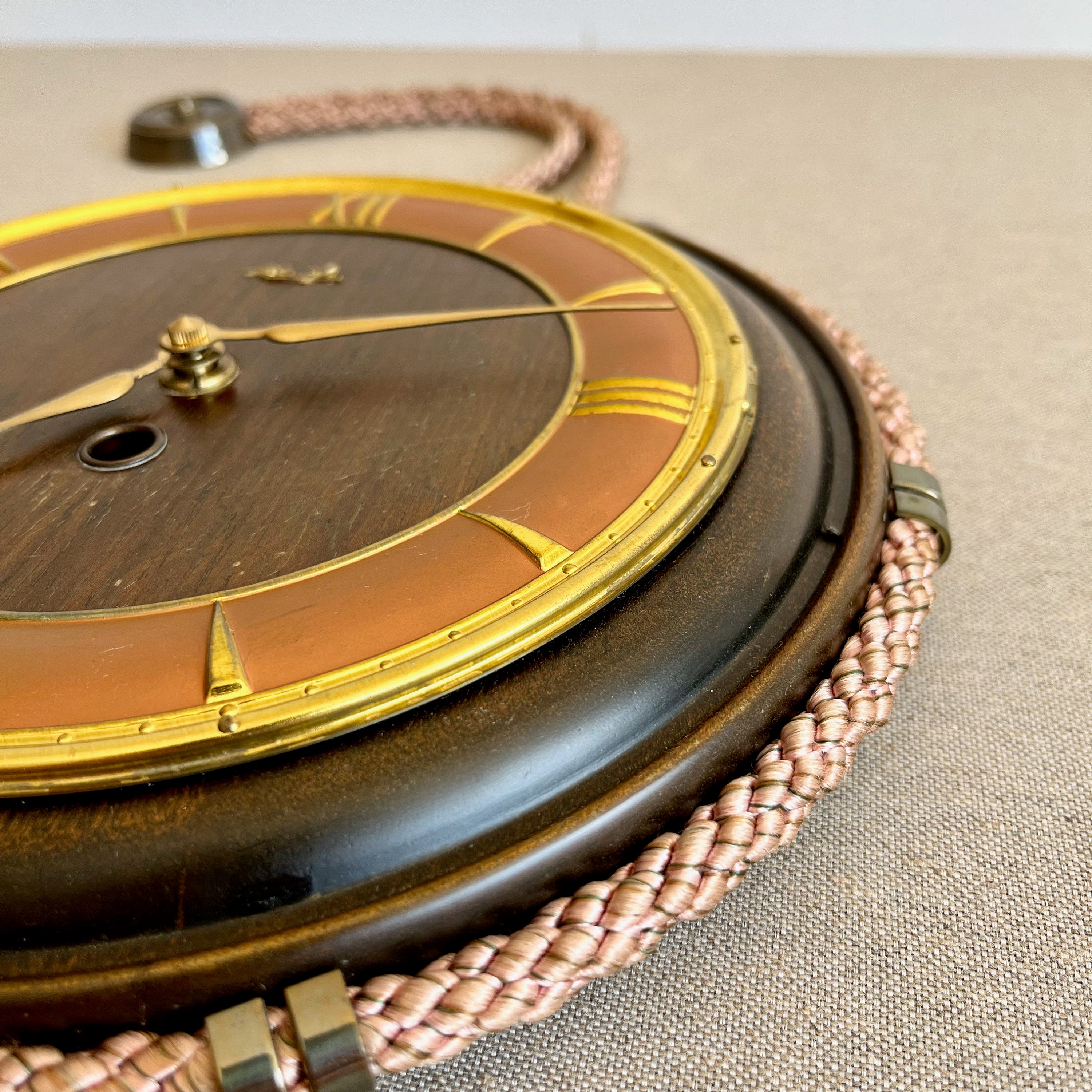 KIENZLE Quartz Wall Clock With Rope Suspension Vintage