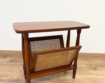 Petite table d'appoint française avec panneaux latéraux amovibles vintage des années 1960