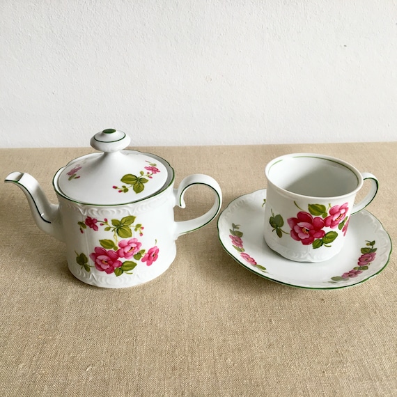 Tea Set for One Mitterteich Bavaria German Porcelain Coffee Pot Vintage Tea  Cup and Pot Set China Teapot Set Tea Cup Trio Retro Dish Set 