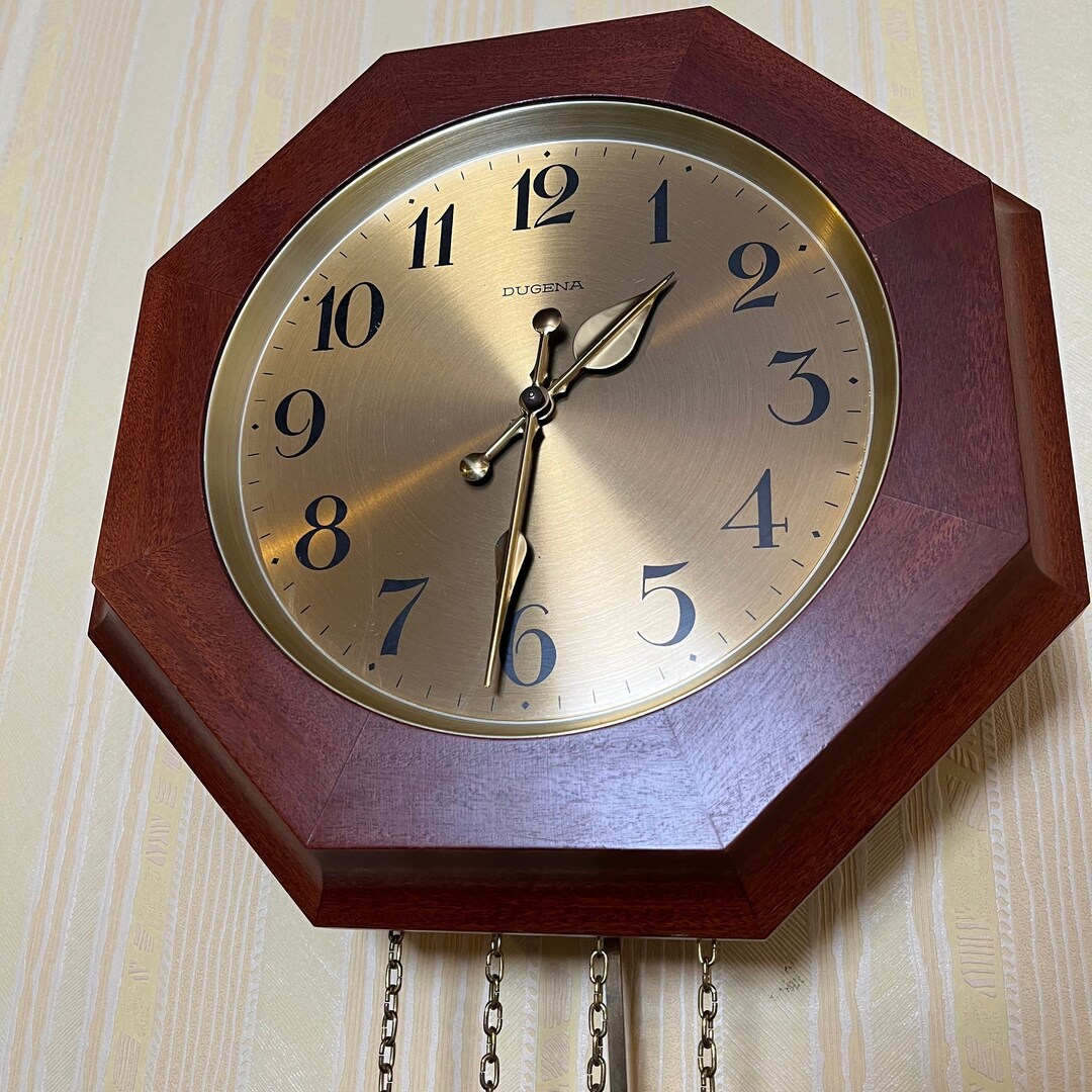 Dugena Mechanical Pendulum Wall Clock With Two Weights and Etsy