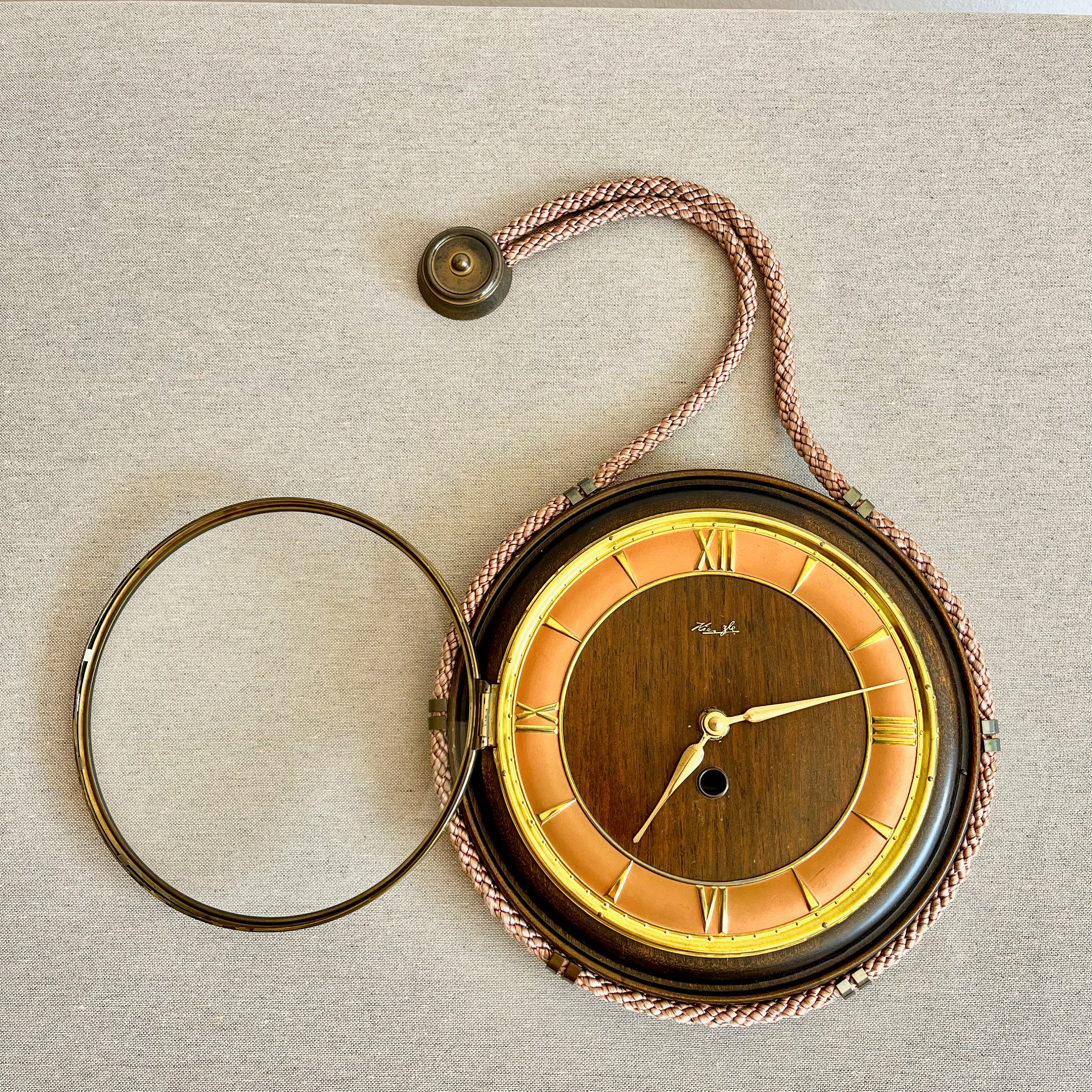 KIENZLE Quartz Wall Clock With Rope Suspension Vintage