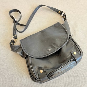 Vintage Leather Bag Black Women’s Shoulder Bunny Bag