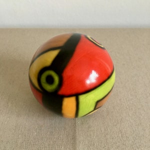 Coloured Art Object Ball signed BANI 88