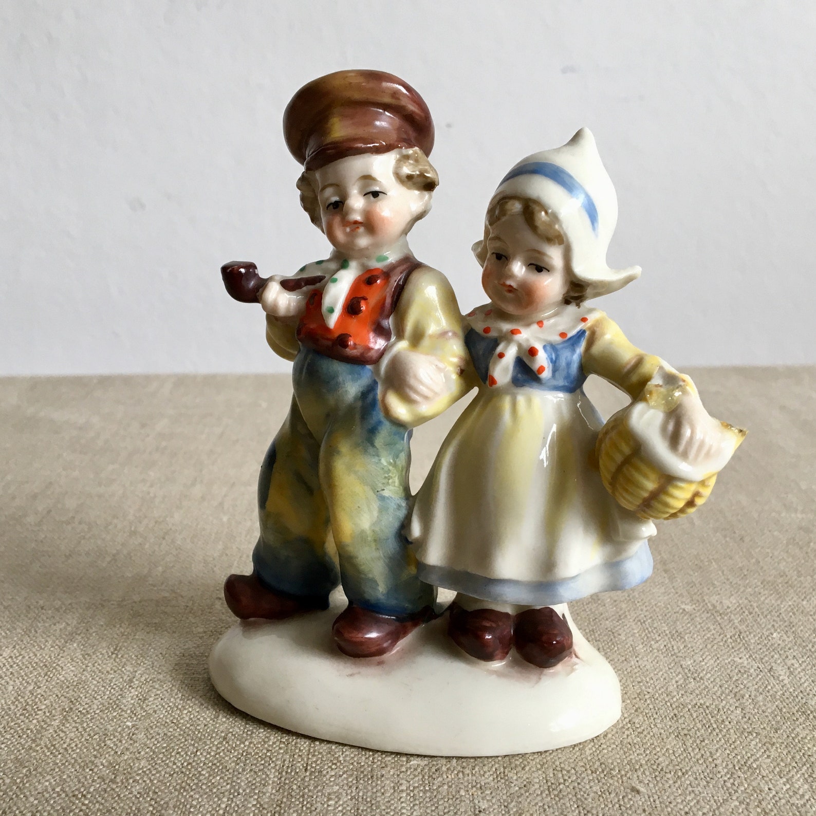 Vintage Ceramic Figurine Children Small Ceramic Figurines Etsy