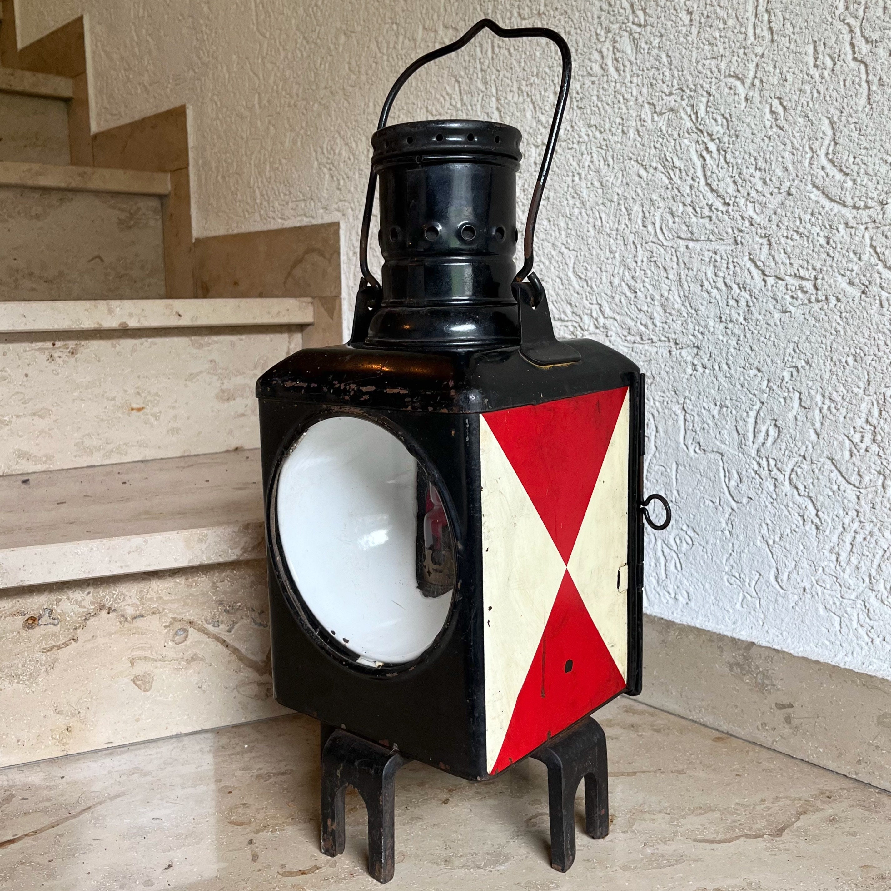 希少】1900年代前半 ドイツ鉄道信号灯 ヴィンテージランタン 希少