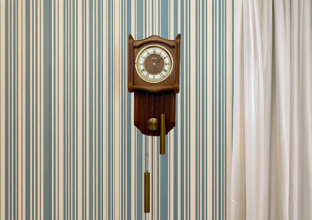 Gewichte Alte Pendeluhr Aufziehen Dugena Mechanische Pendel