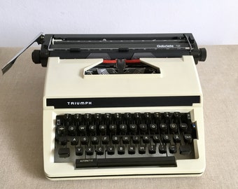 Vintage 80s Adler Triumph Gabriele 12 Typewriter With Case - Etsy