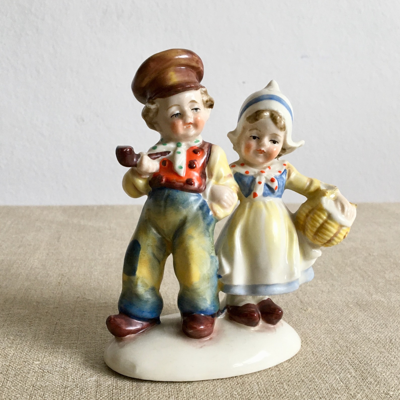 Vintage Ceramic Figurine Children Small Ceramic Figurines Porcelain