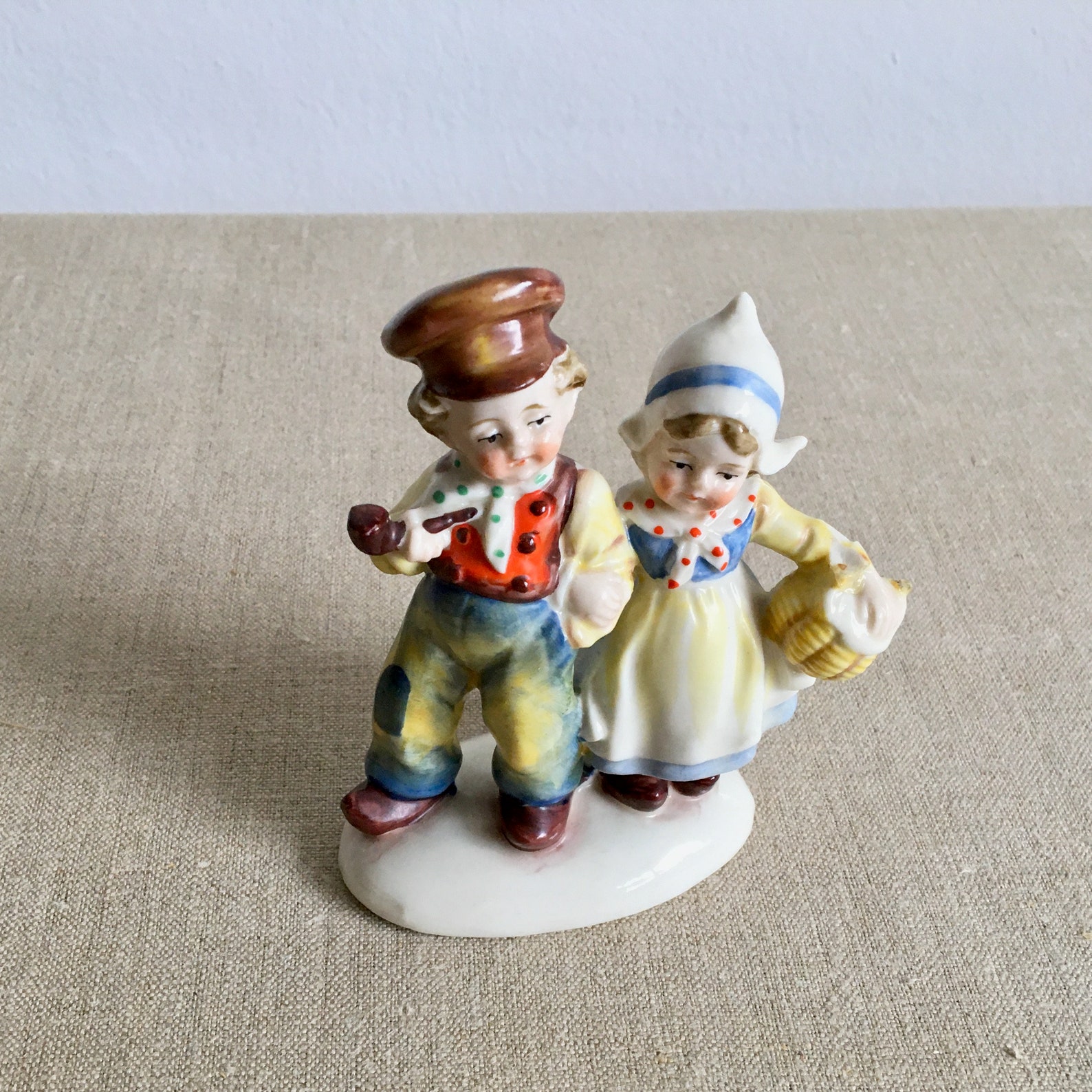 Vintage Ceramic Figurine Children Small Ceramic Figurines Porcelain