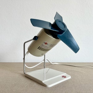 Original Vintage Table Fan Progress Retro Ventilator Italy 1980s