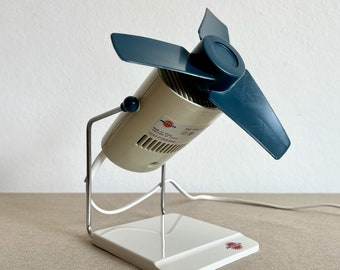 Original Vintage Table Fan Progress Retro Ventilator Italy 1980s