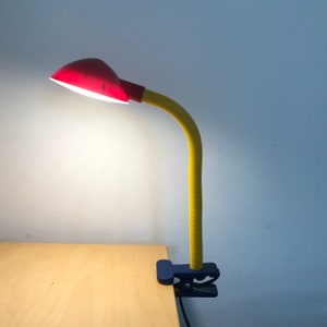 Clamp lamp Reading lamp Mid century table lamp  Memphis style