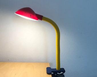 Clamp lamp Reading lamp Mid century table lamp  Memphis style