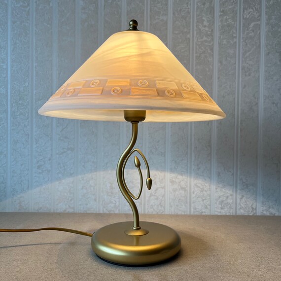 Metallic Gold Tone Geometric Table Lamp Metallic Gold Tone Geometric Table Lamp