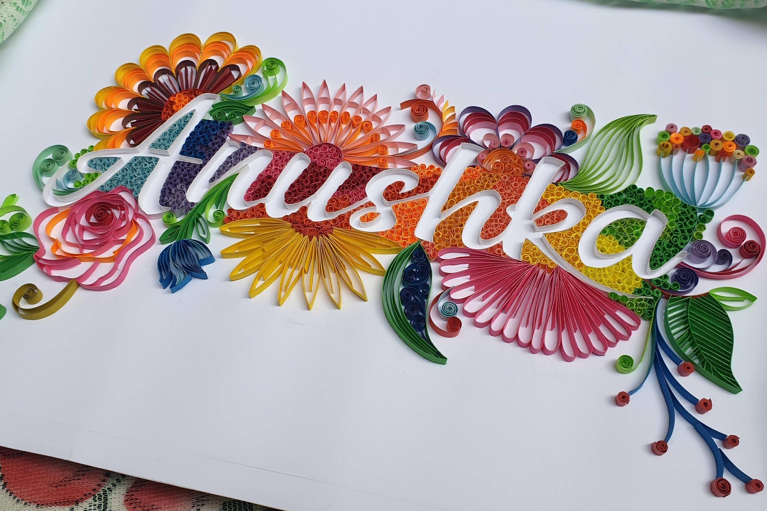 Quilling name framed Etsy