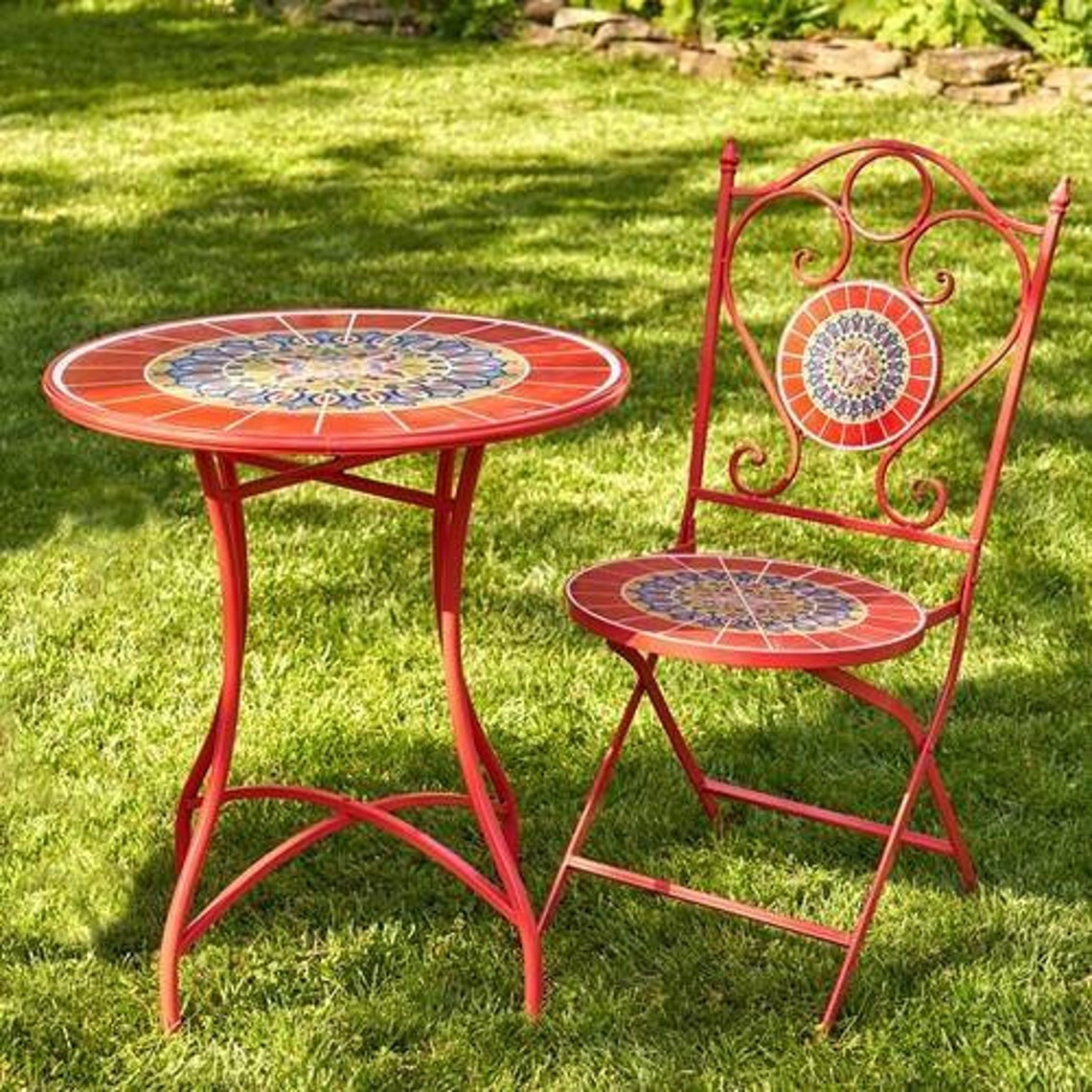 Bistro Set Table and 2 Chairs Etsy