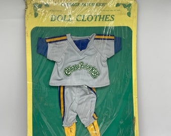 Retro 1986 Cabbage Patch Kids Clothes in Original Packaging - Baseball Uniform - Stirrup Pants - Jersey