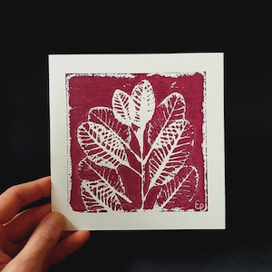 Carte de voeux végétale 15x15cm