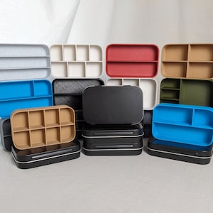 Altoid Tin Inserts -Installed in Black TIn- Organizer Tray Art Pallet Survival Sewing Kit Metal Tin Trinket Organizers Trays