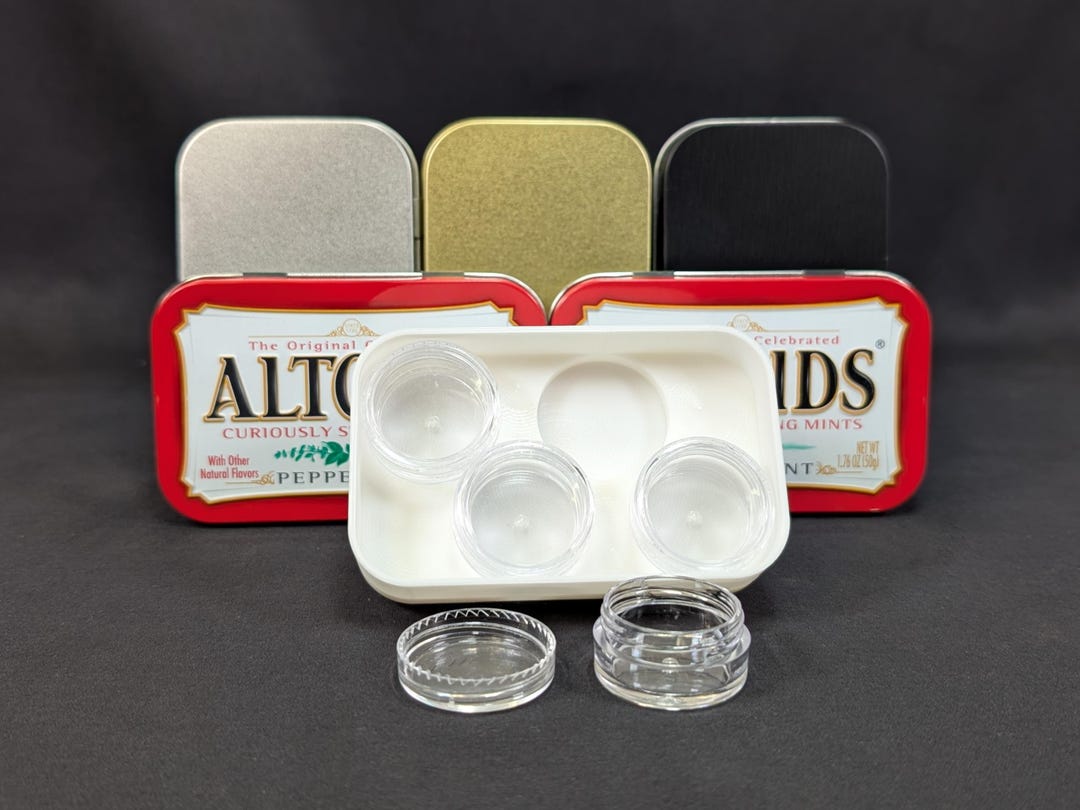 Altoids Tin Insert With 4 Mini Jars, Organizer Insert for Mint Tins ...