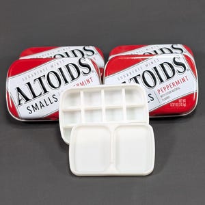 Altoids SMALLS Tin Inserts - Watercolor Pallet Art with 12 paint Wells -Two Piece Miniature Pocket or Purse Travel Paint Palette