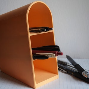 Pen Holder, 3 Compartment Display Container for Pens and Markers, Desk Organizer, Home Office Storage