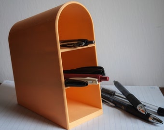 Pen Holder, 3 Compartment Display Container for Pens and Markers, Desk Organizer, Home Office Storage