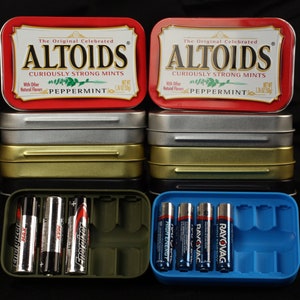 Altoids Tin Battery Holders - Inserts for Metal Tins - AA,  AAA Battery Holders