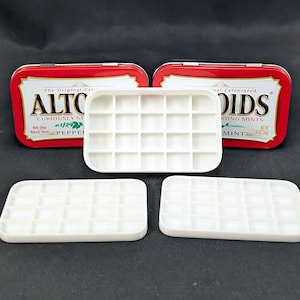 Paleta de lata Altoids - Kit de arte portátil de tres capas para latas de metal - Set de viaje de bolsillo para pintar al aire libre