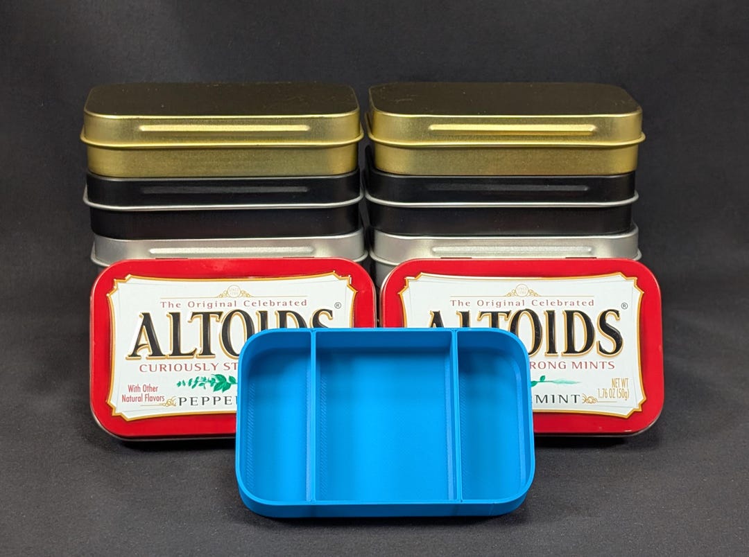 Altoids Tin Insert - Three Compartment Organizer for Metal Tins ...
