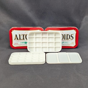 Altoids Tin Palette Insert - Three Layer Portable Art Kit for Metal Tins- Pocket Size Travel Set for Plein Air Painting