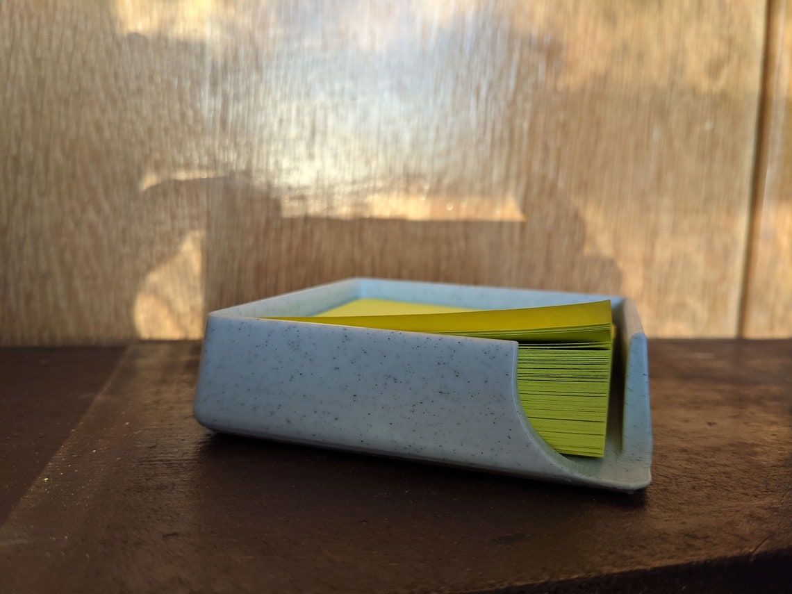 Sticky Note Holder Tray Desk Organizer Office Accessory 3d Etsy