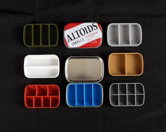 Altoids SMALLS Tin Inserts - Organizer Tray Art Pallet Survival Kit Metal Tin Trinket Organizers Trays