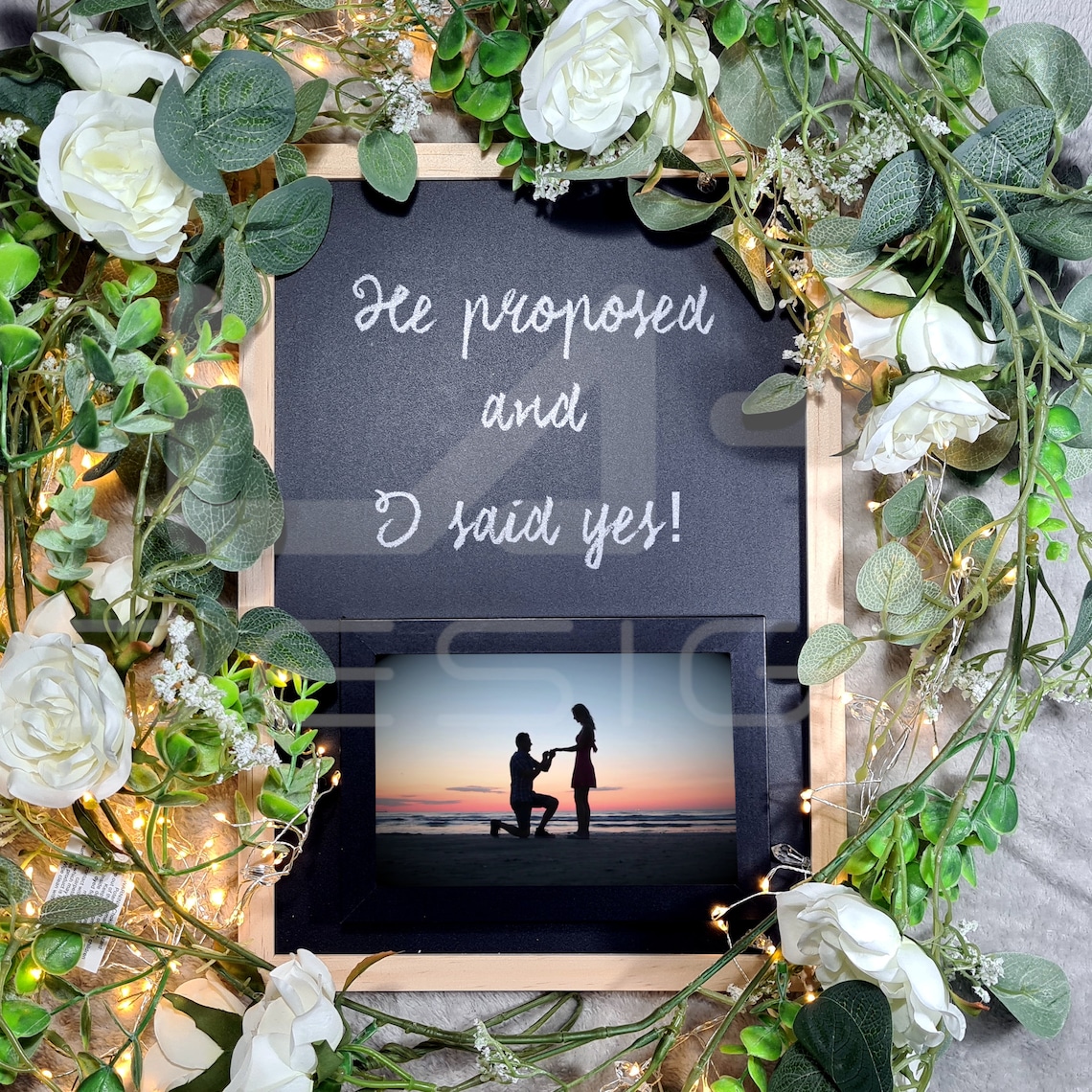 Announcement Board Including Photo For Social Media Etsy